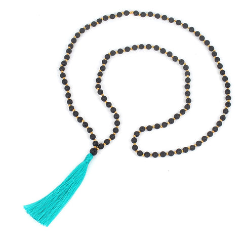 Wooden Tasseled Mala Beads