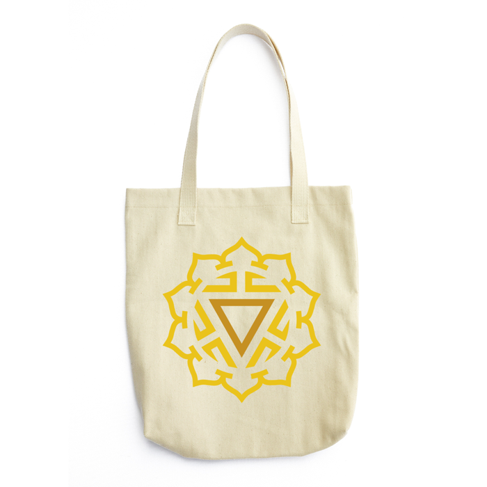 Half Lotus Manipura Cotton Tote
